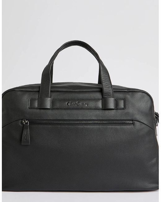 Oliver Sweeney Black Milled Leather Holdall for men