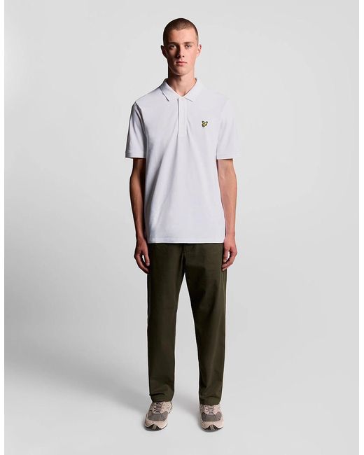 Lyle & Scott White Cotton Polo Shirt for men
