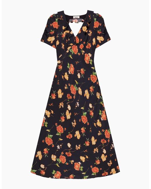Ro&zo White Petite Apricot And Floral Print Tie Back Dress