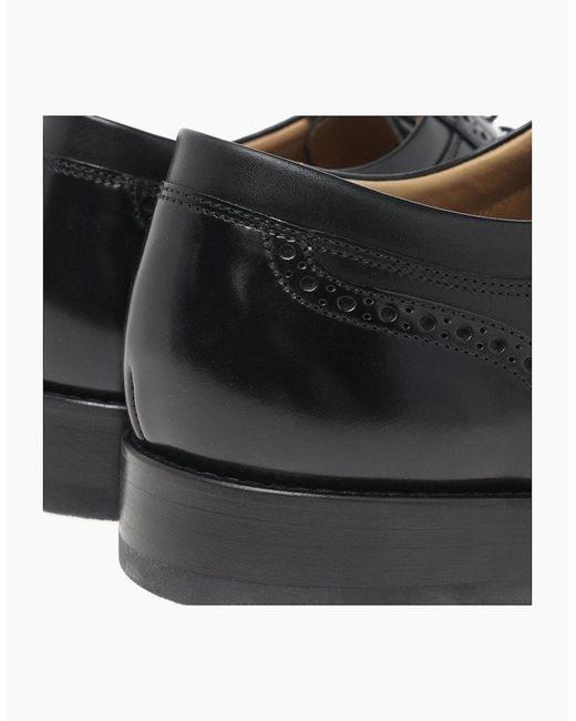 Loake Black Woodstock Lace Up Half Brogues for men