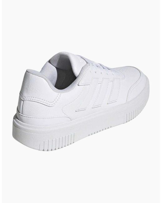 Adidas White Ladies Courtblock Platform Trainers