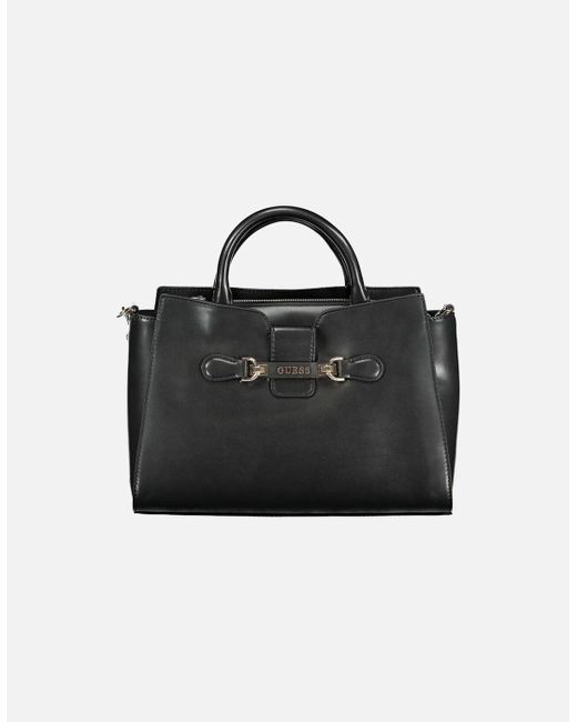 Guess Black Nolana Bag With Adjustable Strap And Multiple Pockets