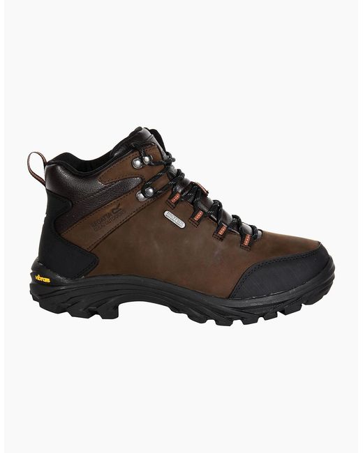 Regatta Brown Great Outdoors Burrell Leather Hiking Boots for men