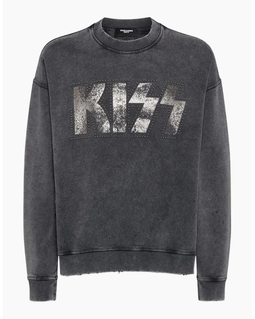 DSquared² Gray Kiss Sweatshirt for men