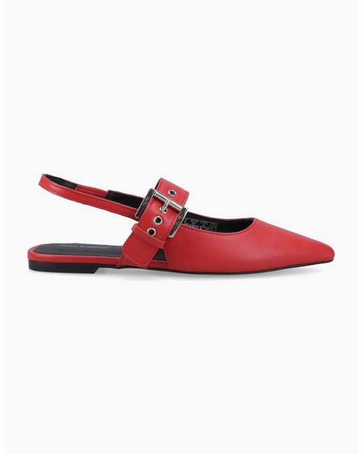 Hush Puppies Red Diya Buckle Mary Jane Shoes