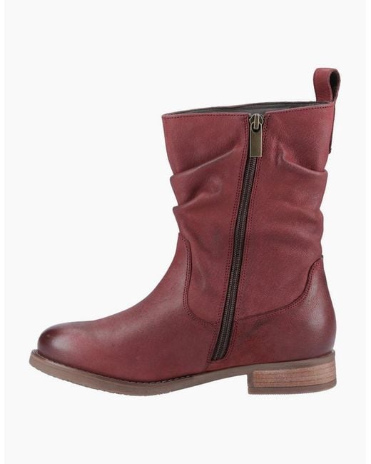 Hush Puppies Purple Emilia Ankle Boots
