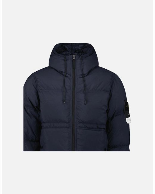 Stone Island Blue Down Matte Ripstop Cordura Advanced Fabric Parka for men