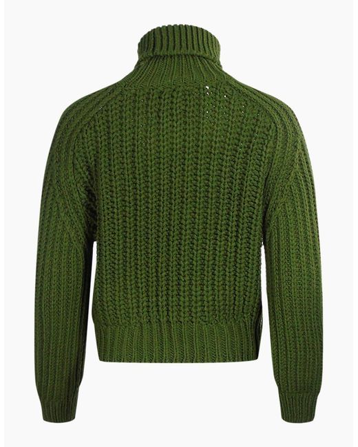 Parajumpers Green Knitted Dark Sweater