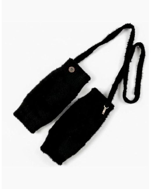 Nooki Design Black Chadwick Fingerless Mittens