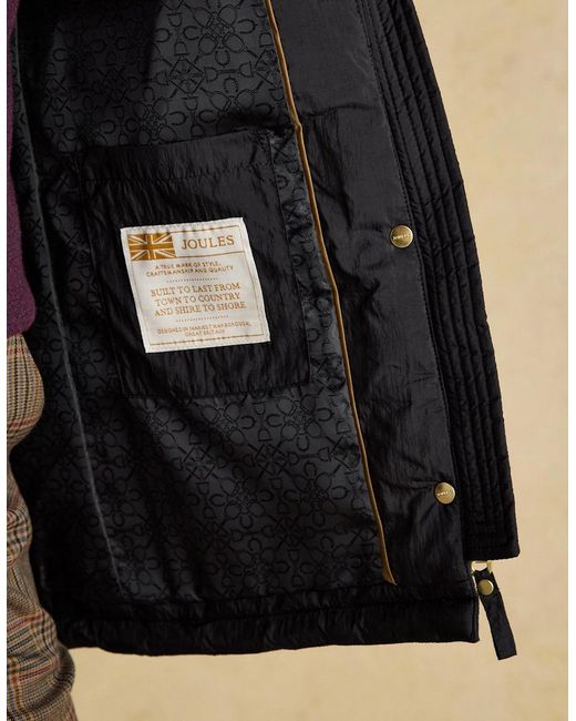 Joules Black Beatrix Heritage Quilted Coat