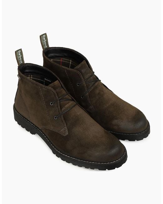 Barbour Brown Maxwell Chukka Boots for men