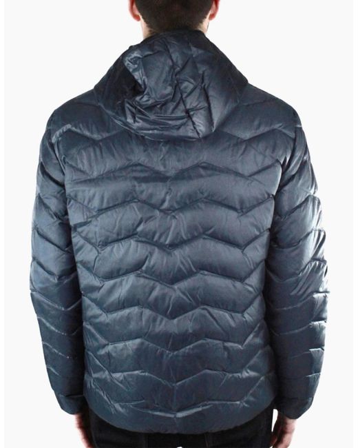 EA7 Blue Dark Full Zip Closure Jacket for men