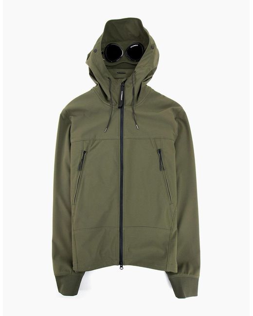 C P Company Green Soft Shell-R Medium Goggle Jacket 683 for men