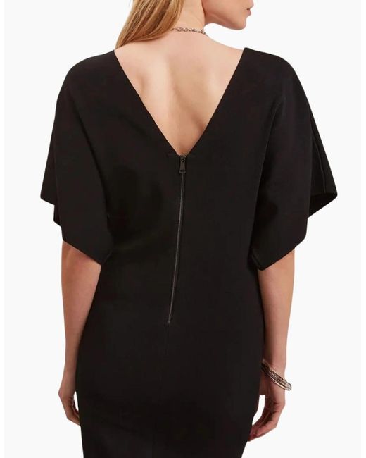Ted Baker Black Rebecca V-Neck Knitted Midi Dress