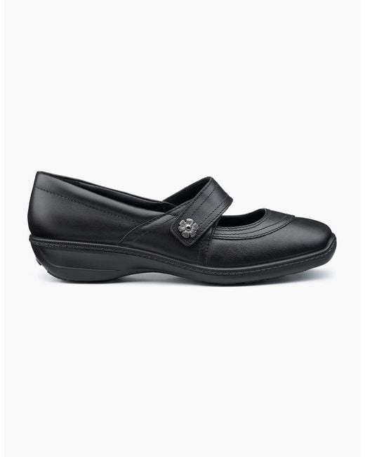 Hotter Black Charity Mary Jane Shoes
