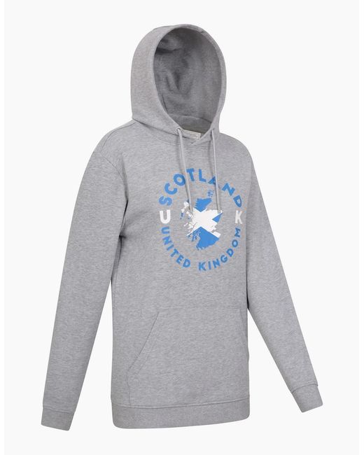 Mountain Warehouse Gray Ladies Scottish Flag Overhead Hoodie