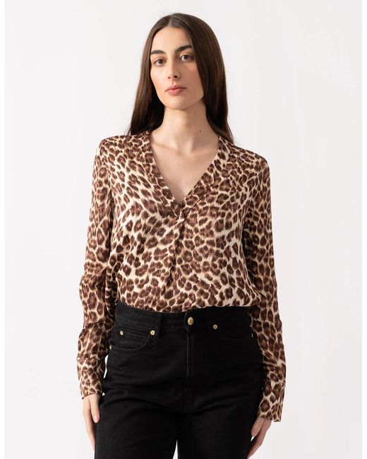Samsøe & Samsøe Multicolor Hamill Leopard Print Blouse