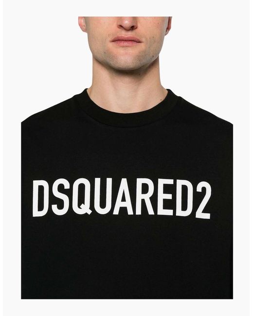 DSquared² Black Bold Logo T-Shirt for men