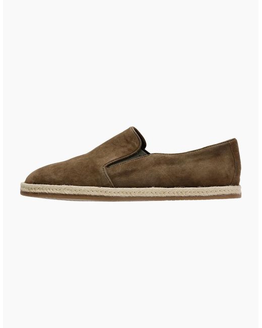 Hudson Brown Havana Khaki Suede Espadrilles for men