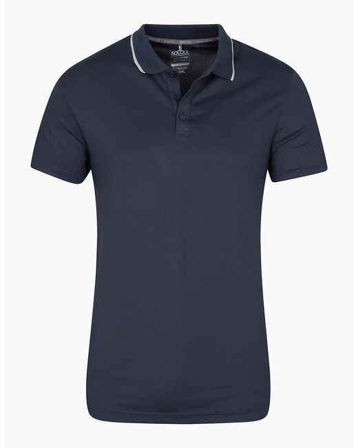 Mountain Warehouse Blue Tournament Isocool Polo Shirt for men