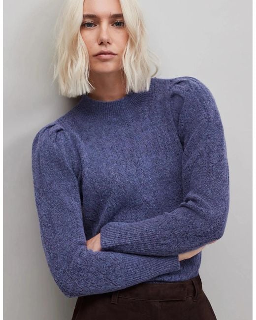 Ro&zo Blue Pointelle Knit Jumper