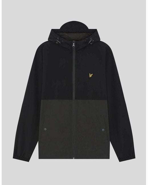 Lyle & Scott Gray Colour Block Water Resistant Jacket for men