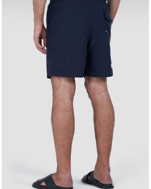 Paul & Shark Blue Swim Shorts With Print for men