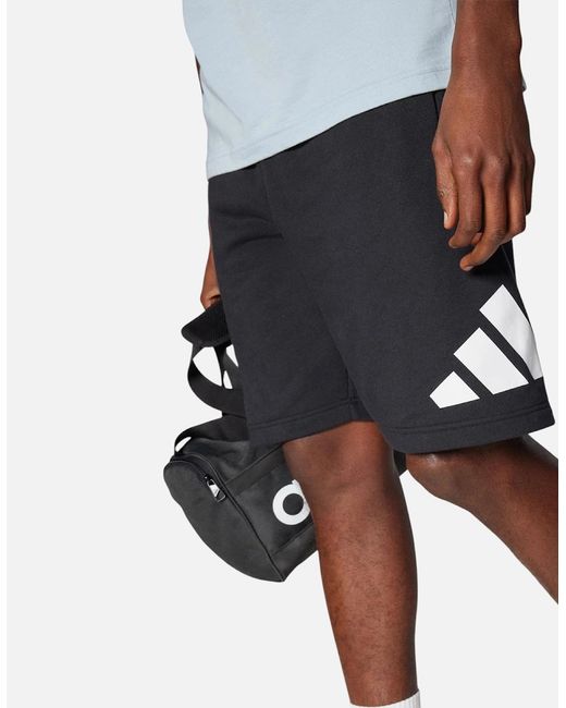 Adidas Blue Essential Shorts Poly Cotton Dri Fit Sportswear Summer Beach Bermuda for men