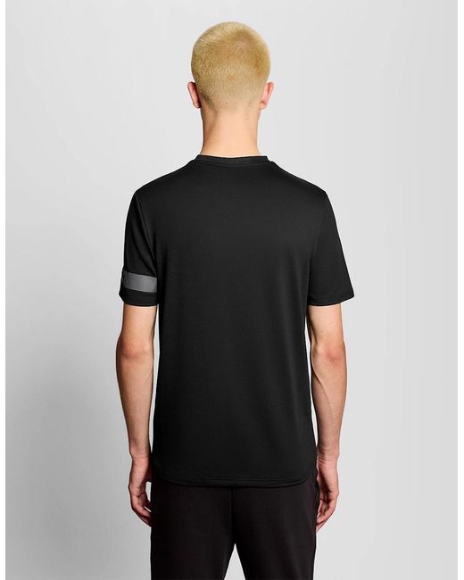 Lyle & Scott Black Sports Sleeve Detail T-Shirt for men