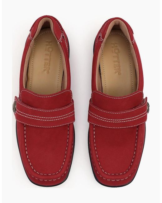 Hotter Red Wendy Ii Wide Fit Loafers