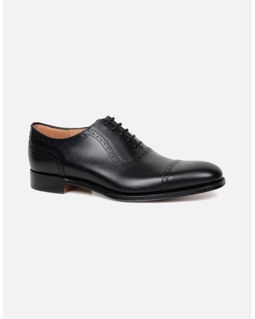 Cheaney Black Fenchurch Oxford Shoes for men