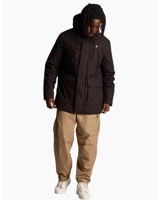 Lyle & Scott Blue Lyle & Scott Microfleece Parka 2.0 for men