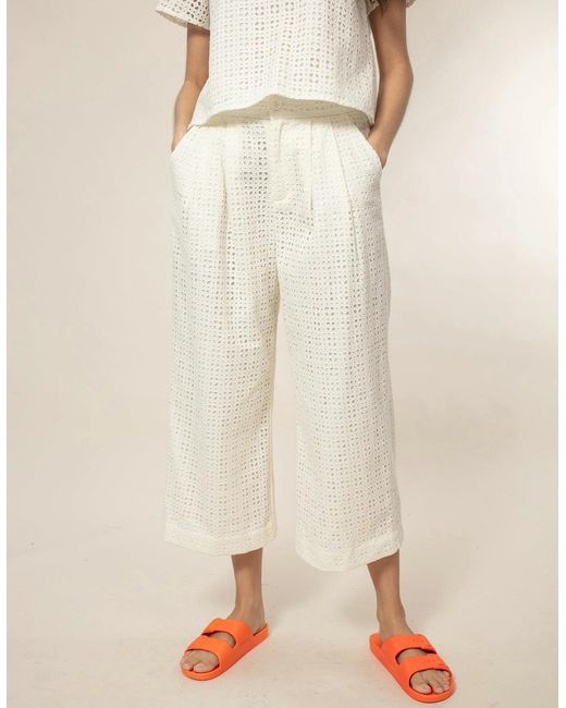 Nooki Design White Marybeth Broderie Trouser