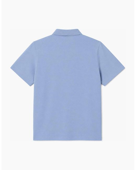 Lacoste Blue Regular Fit Colour-Block Pique Polo Shirt Aphylla/Blackbird for men