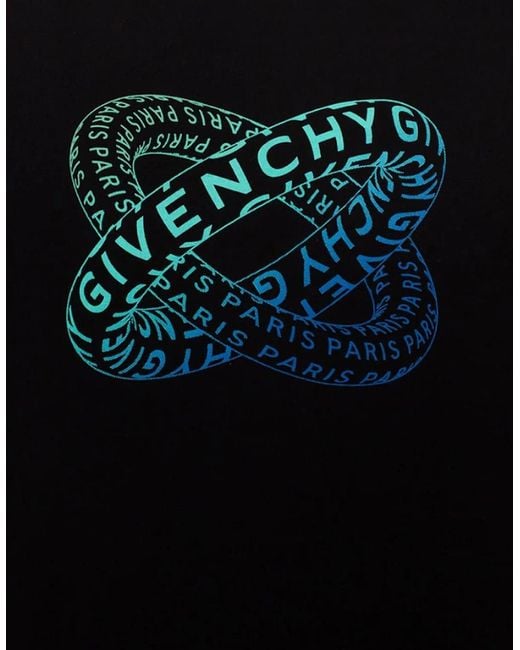 Givenchy Black Infinity Rings Logo T-Shirt for men