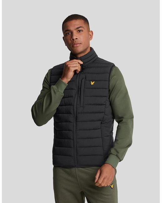 Lyle & Scott Gray Sports Lightweight Puffer Jacket for men