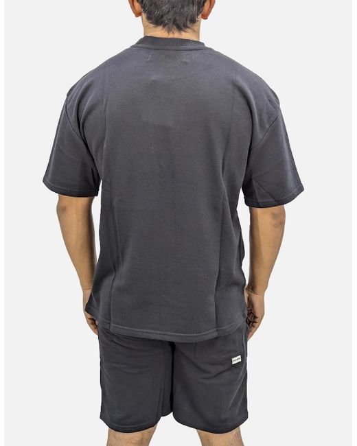 Pull&Bear Black Pull & Bear T Shirt Shorts Set Regular Fit Cozy Nightwear Casual Bottom Top for men