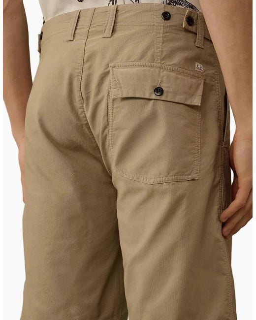 C P Company Green Ottoman Lens Bermuda Shorts for men