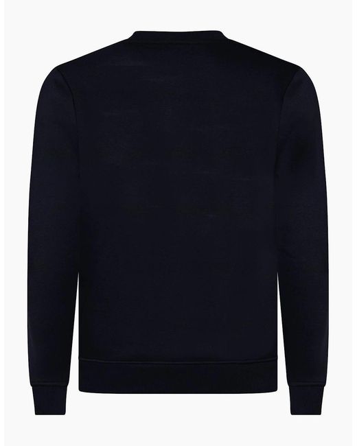Fila Blue Jude Logo Print Crew Neck Ribbed Collar Sweatshirt for men
