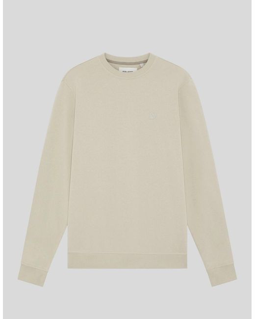 Lyle & Scott Natural Superfine Cotton Crew Neck Sweatshirt for men