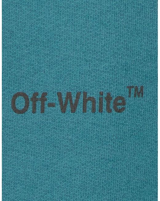 Off-White c/o Virgil Abloh Blue Diag Helvetica Sweat Bermudas for men