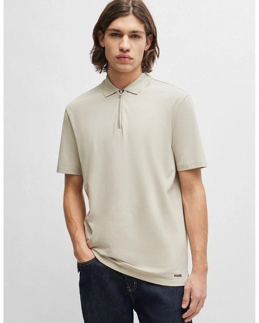 Boss Natural Short Sleeve Polo Shirt for men