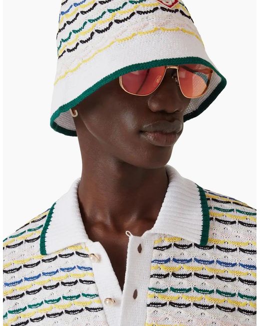Casablanca Gray Woven Hat for men