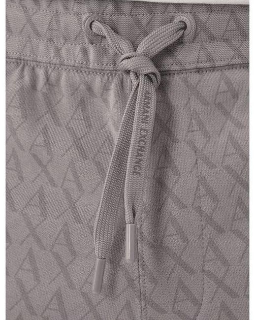 ARMANI EXCHANGE White Monogram All Over Short Set for men