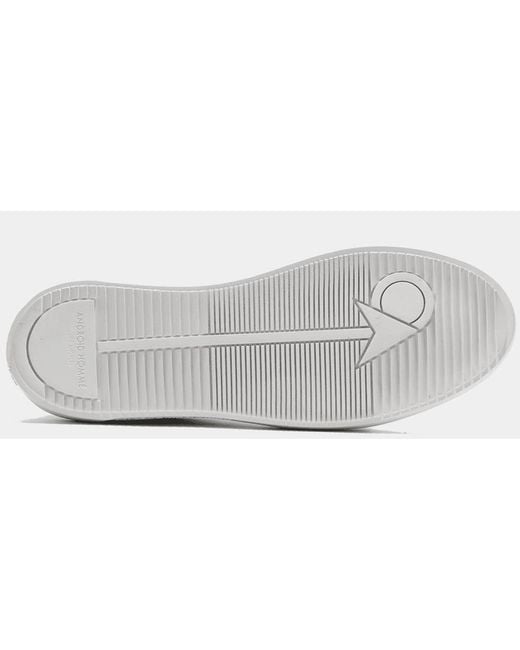 Android Homme White Point Dume Strap Emboss Patent Croc & Hardware Trainer for men