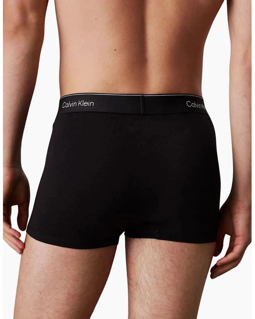 Calvin Klein Black 3-Pack Icon Cotton Stretch 'Relaxed Dart' Boxer Trunks, All for men