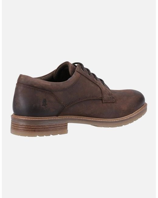 Hush Puppies Brown Richie Leather Lace-Up Shoes for men