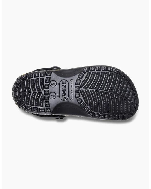 CROCSTM Black Smiley Classic Adults Clogs Multi