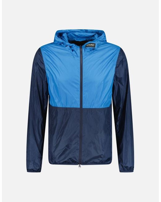 Woolrich Blue South Bay Windbreaker Jacket for men