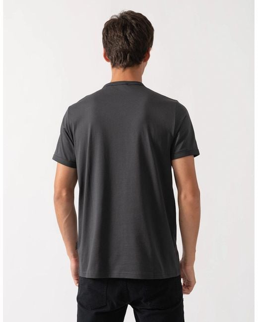 Fred Perry Gray Ringer T-Shirt for men